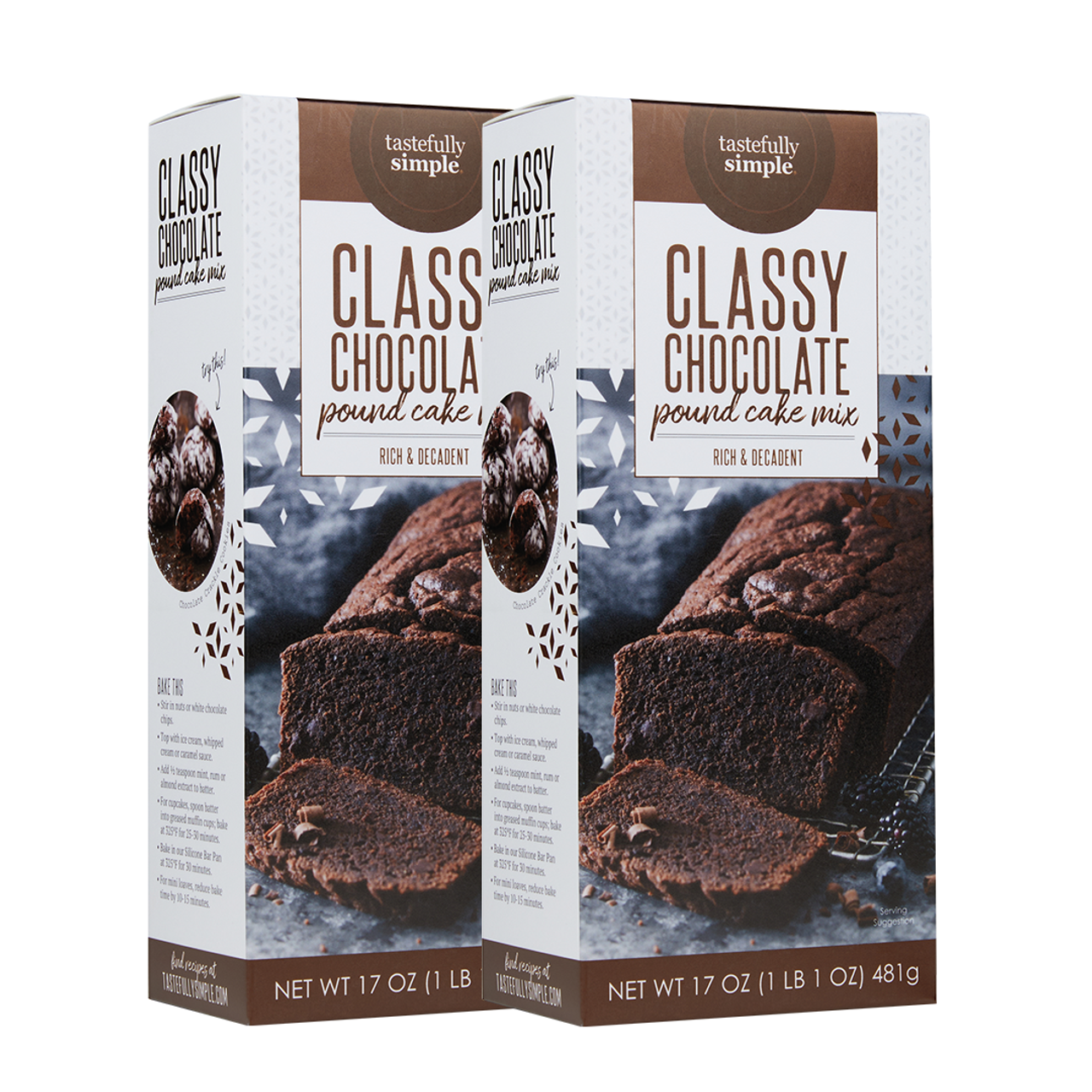 Classy Chocolate Pound Cake Mix Value Pack | Tastefully Simple