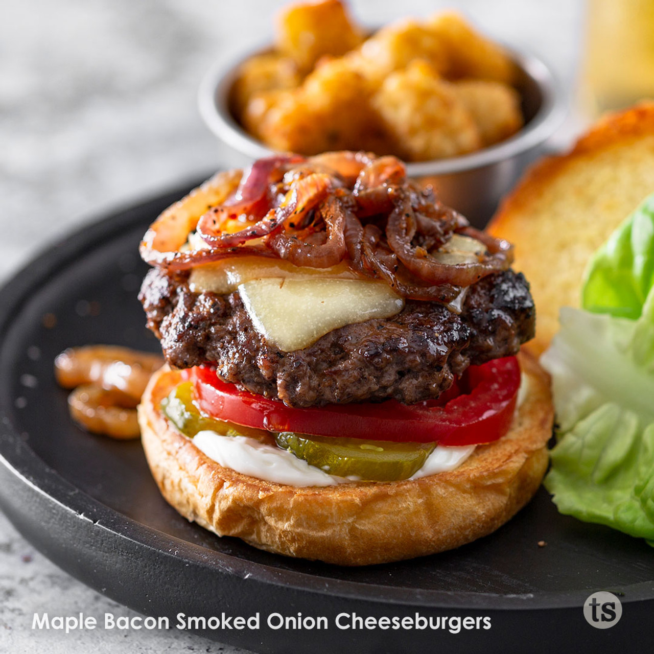 Maple Bacon Smash Burger - The Tipsy Housewife