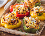 ONE Pan Southwest Stuffed Peppers Mix Preparation