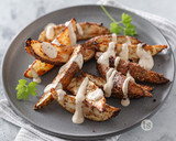 Seasoned Potato Wedges with Bacon Aioli