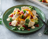 ONE Pot Bacon Cheddar Chicken Veggies Mix Preparation