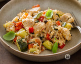 Tuscan Chicken Rice Skillet