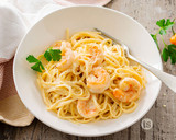 Luscious Habanero Shrimp Linguine