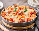 Meatball Pizza Pasta Skillet