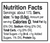 Nutrition Facts: About 173 servings per container. Serving size ¼ teaspoon (0.9 g). Per serving: 0 calories, 0 g total fat, 40 mg sodium (2% DV), less than 1 g carbohydrates, less than 1 g total sugars including less than 1 g added sugars (1% DV), and 0 g protein