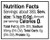 Makin' Magic Chicken™ Seasoning nutritional fact panel