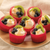 Key Lime Cheese Ball desserts with blueberries and kiwi in red cups