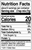 ONE Pan Chicken Parmesan Mix nutrition fact label