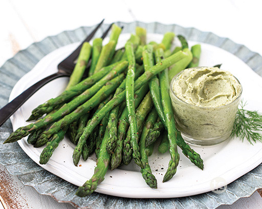 Roasted Asparagus with Dill Butter