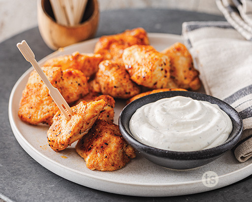 Hot Honey Chicken Bites with Ranch Dip