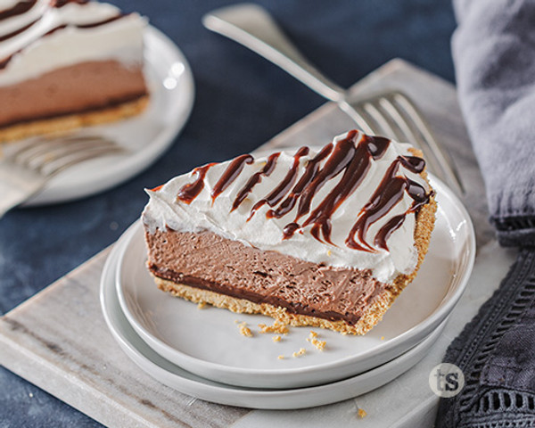 No Bake Hot Fudge Peanut Butter Pie