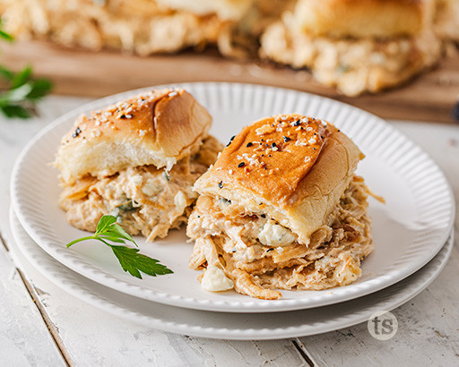 Pull Apart Buffalo Chicken Sliders