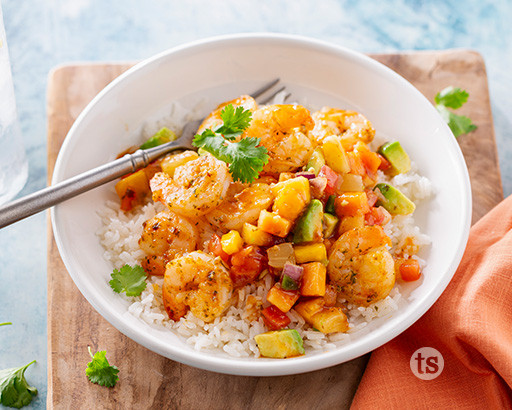 Tropical Shrimp Rice Bowls