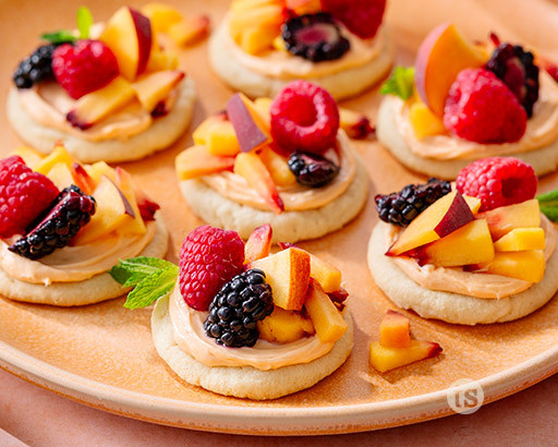 Peach Perfect Mini Fruit Pizzas