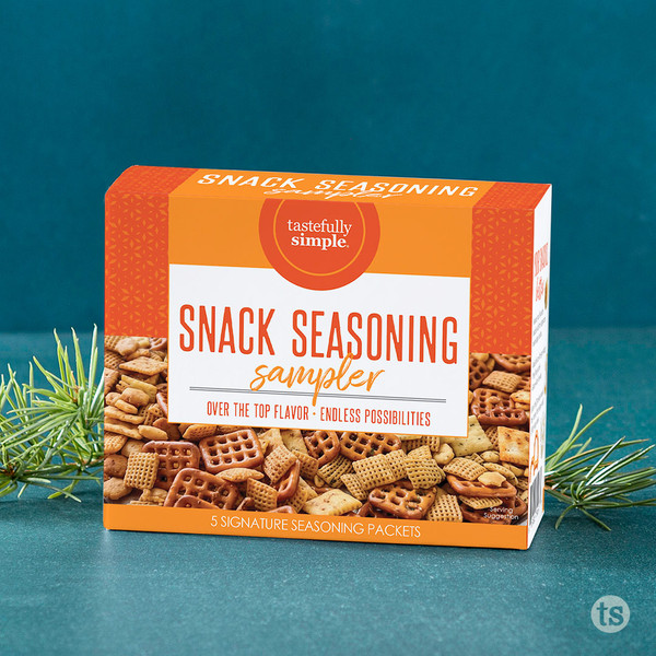 Tastefully Simple Snack Seasoning Sampler package.