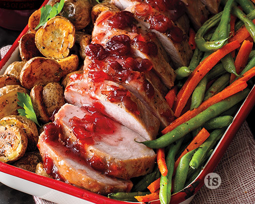 Spiced Apple Berry Roasted Pork