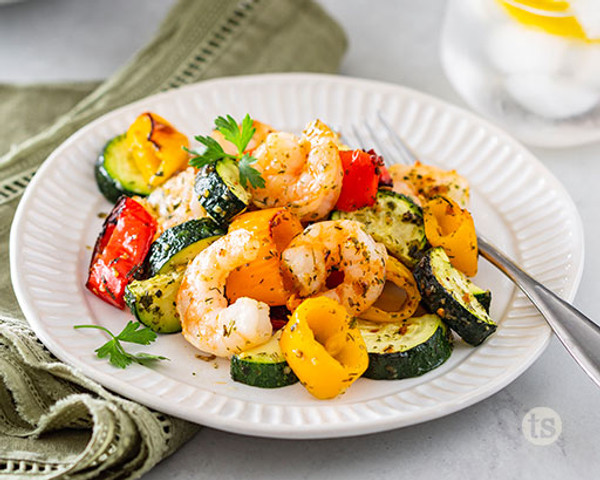 Garlicky Shrimp Veggies