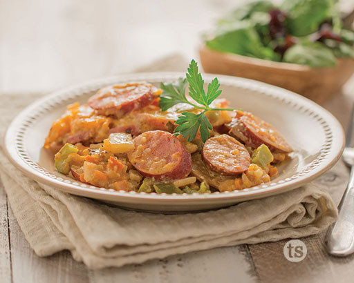 Wahoo Slow Cooker Sausage Potatoes