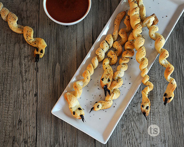 Spooky Snake Breadsticks