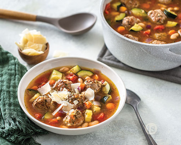 Mediterranean Meatball Soup