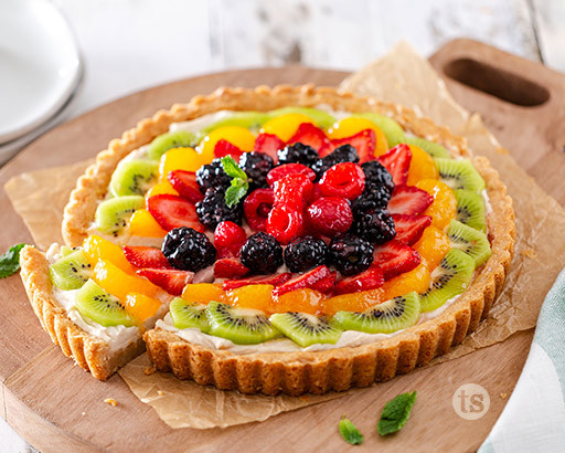 Cinnamon Sugar Cookie Fruit Tart
