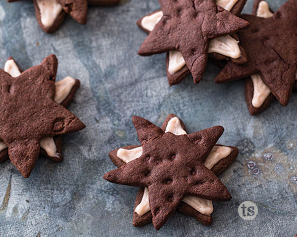 Rhubarb Strawberry Chocolate Stars