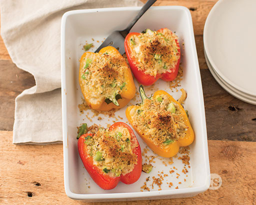 Chicken Broccoli Stuffed Peppers