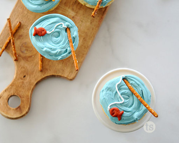 Go Fish Almond Cupcakes