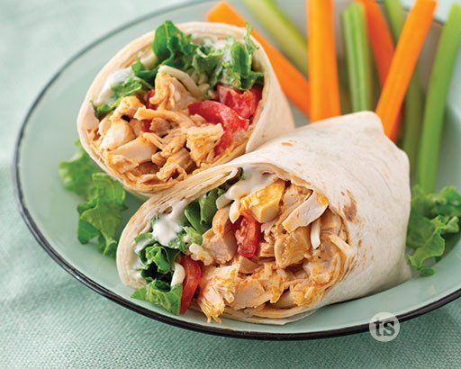 Garlic Parmesan Chicken Wraps