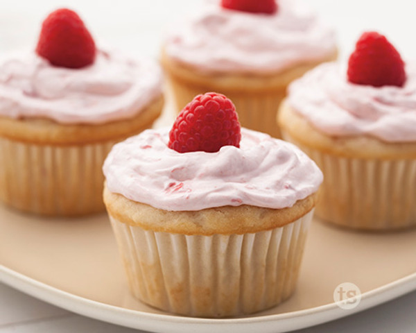 Almond Berry Surprise Cupcakes