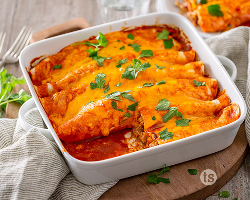 Corn Black Bean Chicken Enchiladas