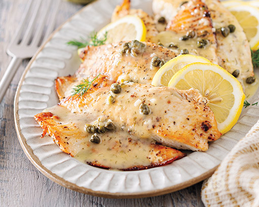 Sauteed Tilapia with Lemon Dill Butter Sauce
