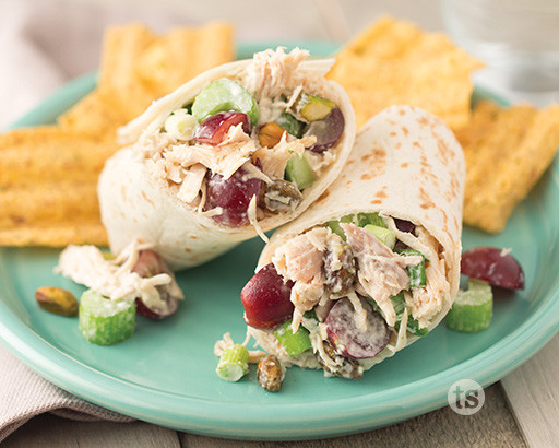 Pistachio Chicken Salad Wraps