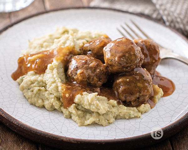 Salisbury Steak Meatballs with Onion Gravy