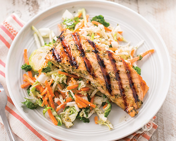 Grilled Salmon with Jicama Carrot Salad