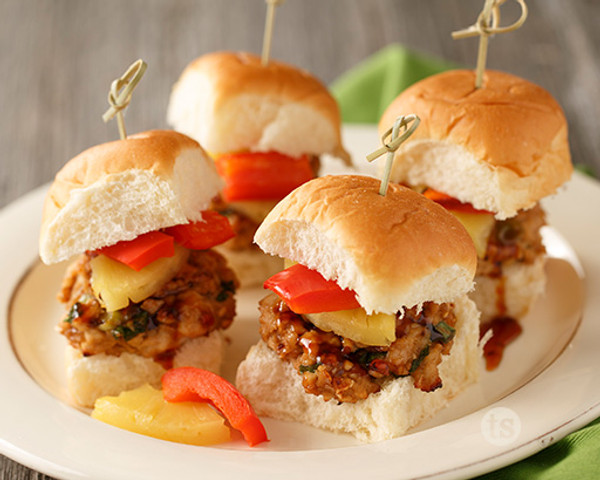 Grilled Teriyaki Cashew Turkey Sliders