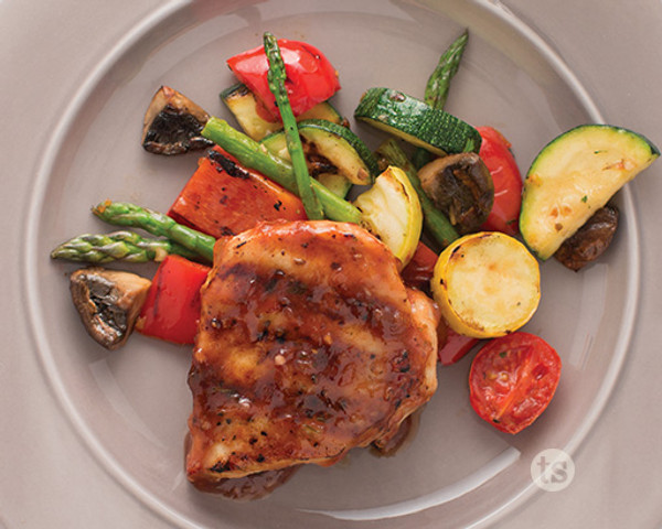 Rhubarb Strawberry Glazed Chicken