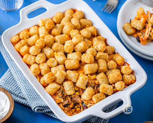Tater Tot Enchilada Bake
