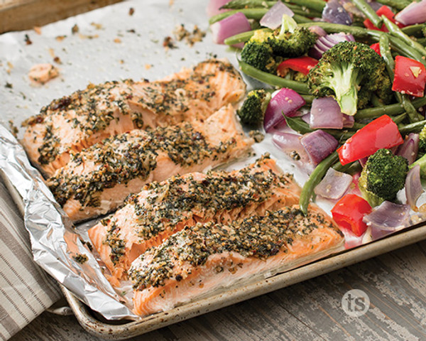 Roasted Salmon Veggies