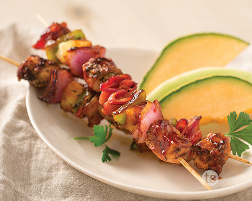 BBQ Bacon Chicken Kabobs