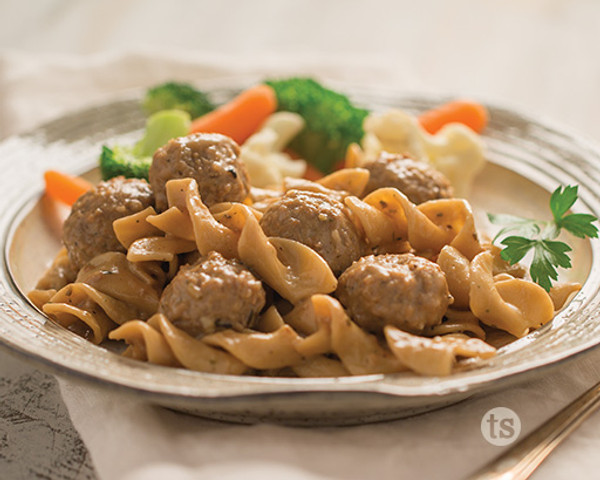 Rustic Meatball Noodle Skillet