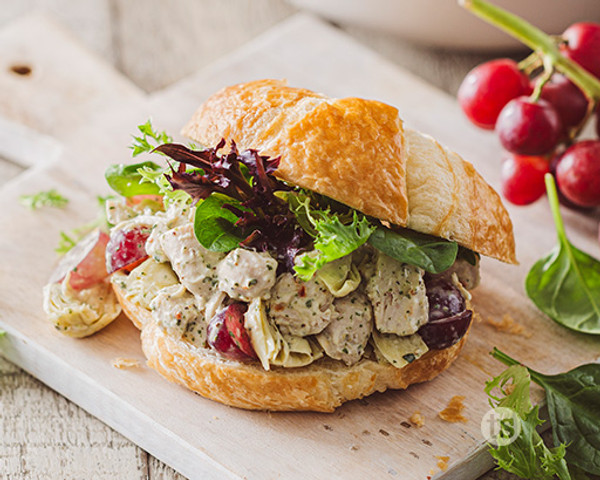 Artichoke Spinach Chicken Salad Croissants