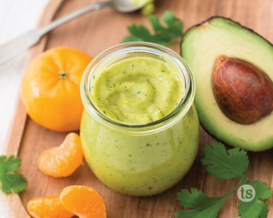 avocado orange salad dressing Orange Almond Salad with Avocado