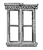 2 Pane Ornate  Double Hung Window
