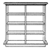 Wooden Library Bookshelves Kit