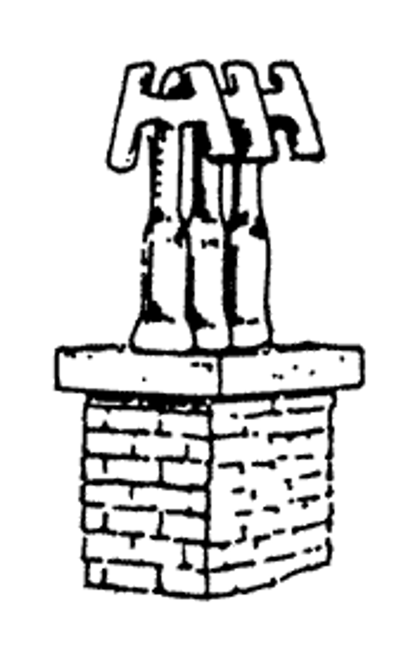 3 Vent Flat Roof Tenement House Chimney Kit