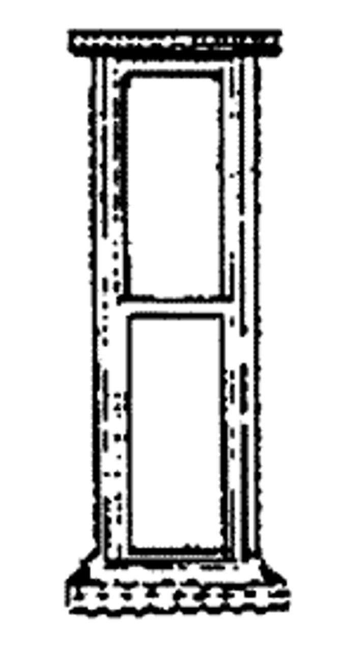 Ornate Narrow 2 Pane Window