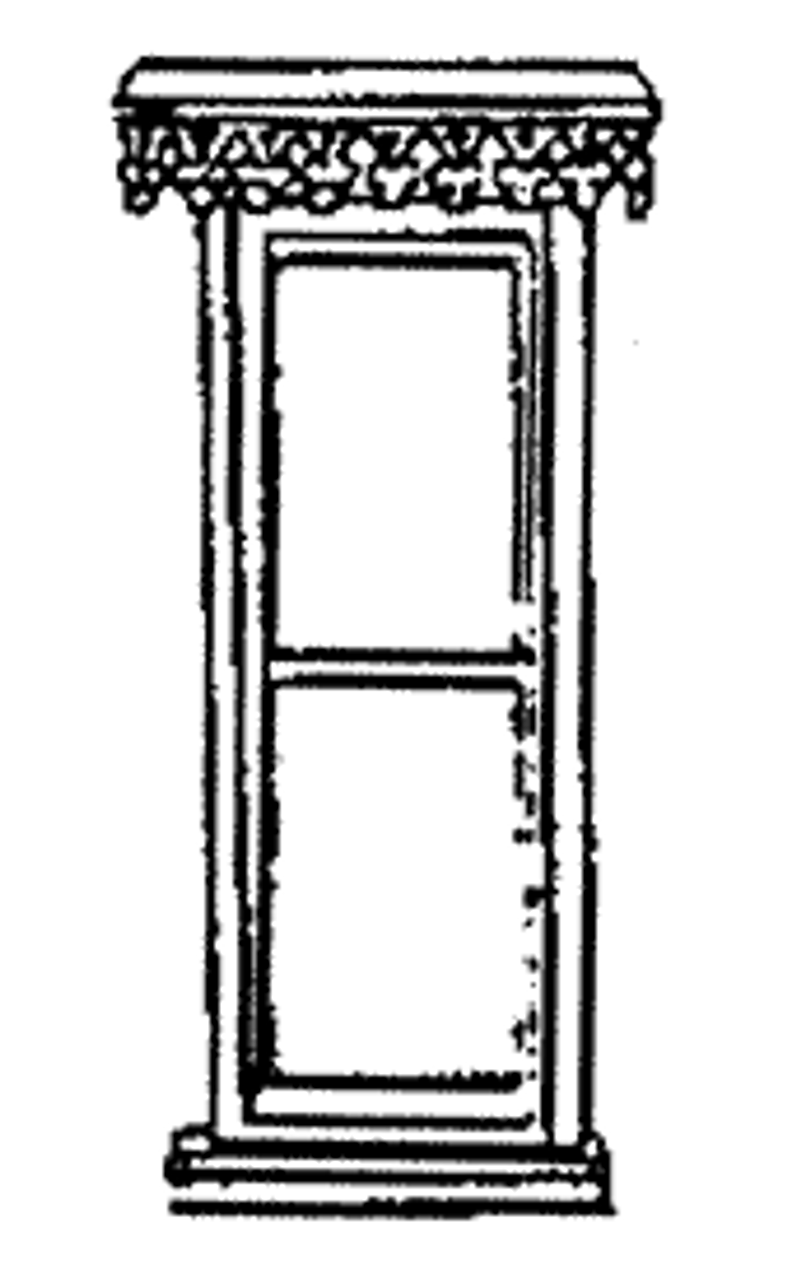 2 Pane Ornate Double Hung  Window