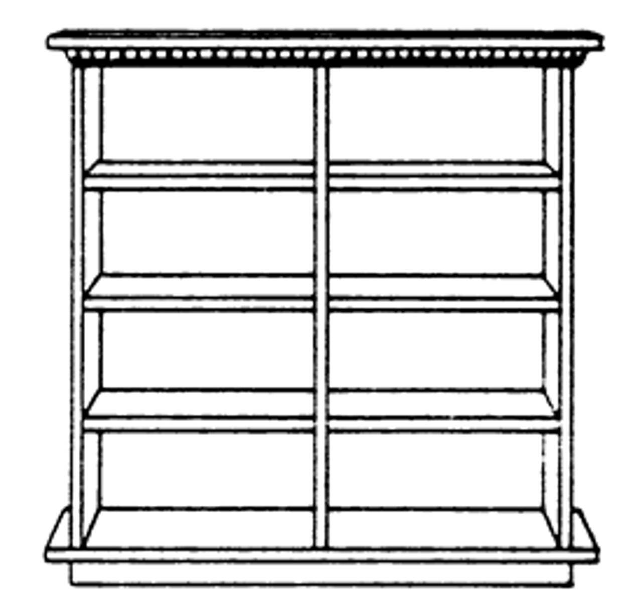Wooden Library Bookshelves Kit