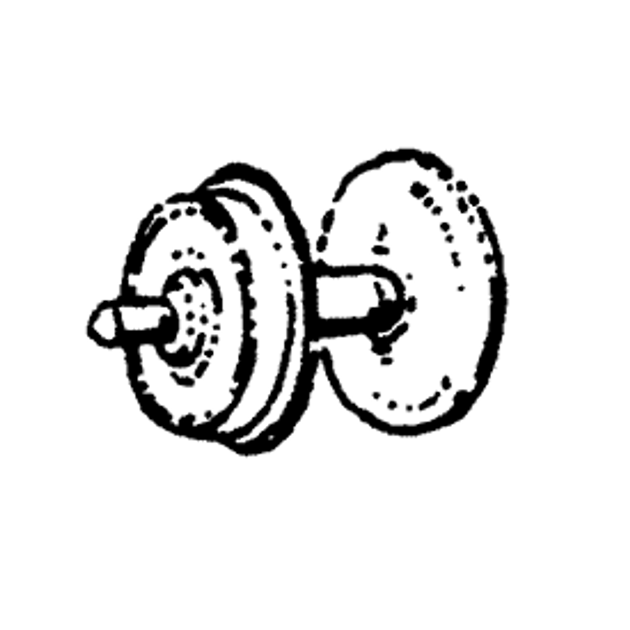 2 Foot Gauge 24" Wheels & Axle Set